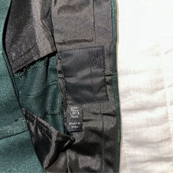 ASOS 30 x 24 Shimmery Winter Green Capri Dress Slacks Senior Ball - Picture 10 of 11